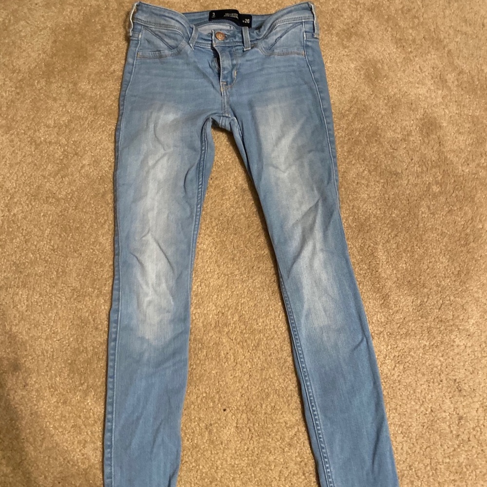 Light washed blue jeans